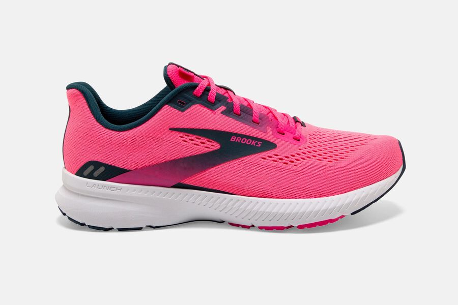 Brooks Launch 8 Road Running Shoes - Womens - Pink/Navy - WE2135076